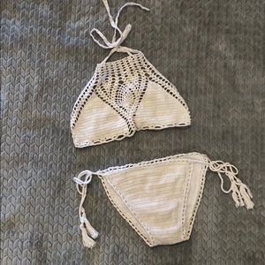 White Crochet Bikini